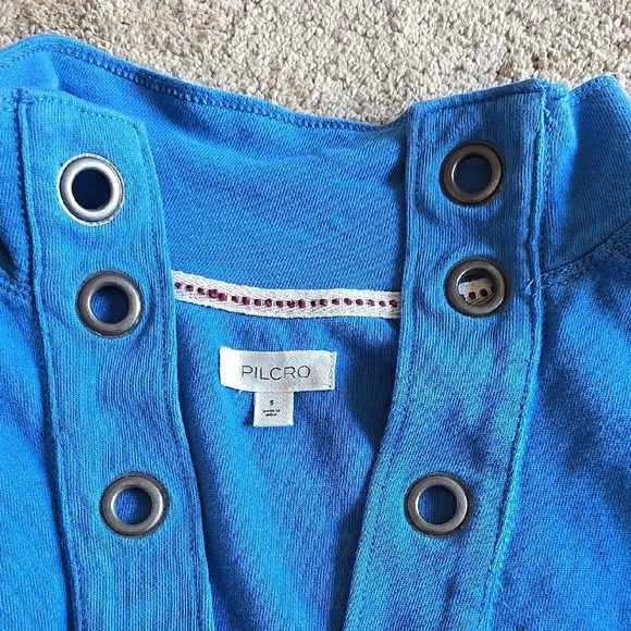 Pilcro Blue Kamrie Popover Top Size Small - Picture 4 of 10